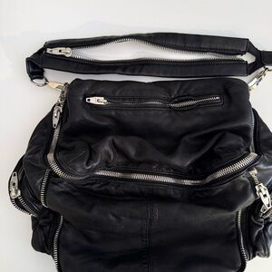Alexander Wang Brenda Moto Zip Leather Crossbody